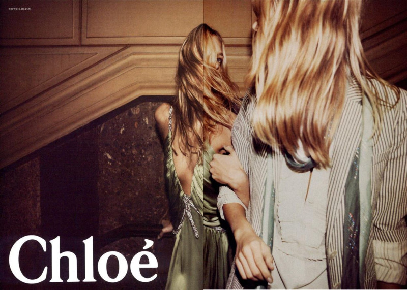 Anja Rubik featured in  the Chloe advertisement for Spring/Summer 2005