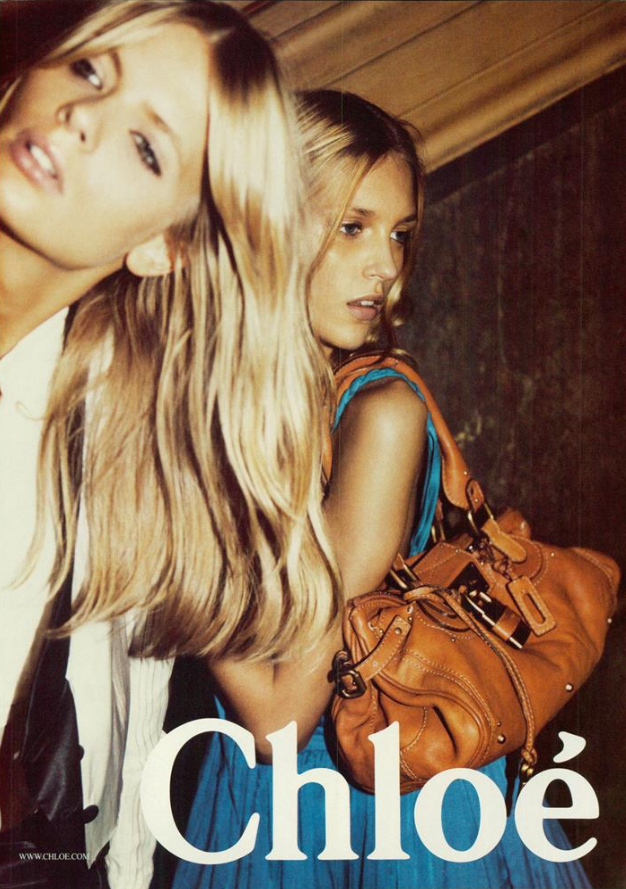 Anja Rubik featured in  the Chloe advertisement for Spring/Summer 2005