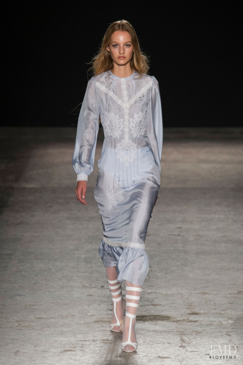 Maartje Verhoef featured in  the Francesco Scognamiglio fashion show for Spring/Summer 2015