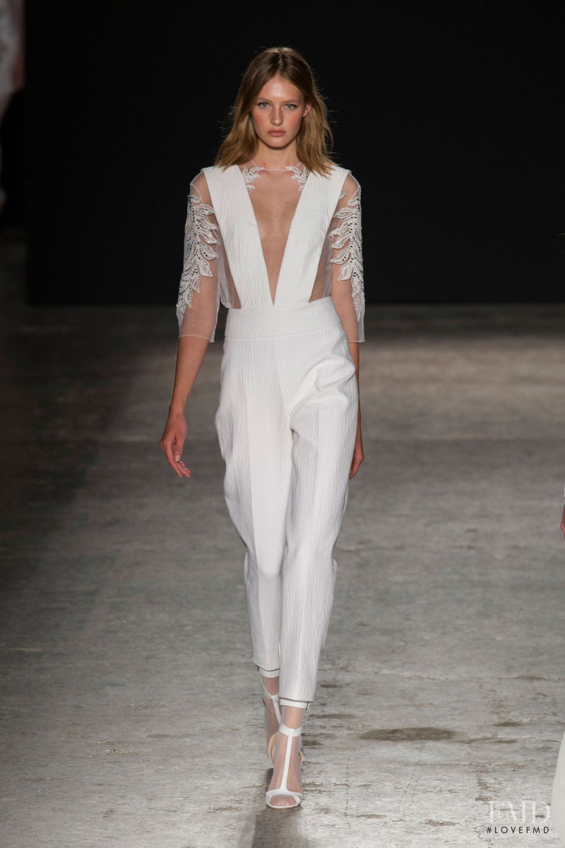 Sanne Vloet featured in  the Francesco Scognamiglio fashion show for Spring/Summer 2015