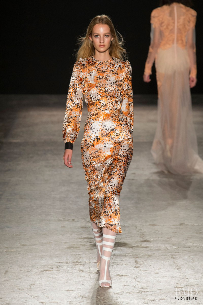 Maartje Verhoef featured in  the Francesco Scognamiglio fashion show for Spring/Summer 2015