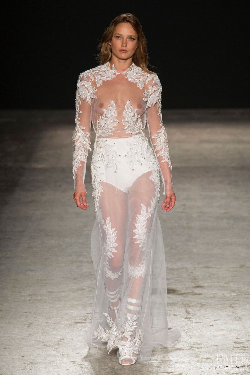 Karmen Pedaru featured in  the Francesco Scognamiglio fashion show for Spring/Summer 2015
