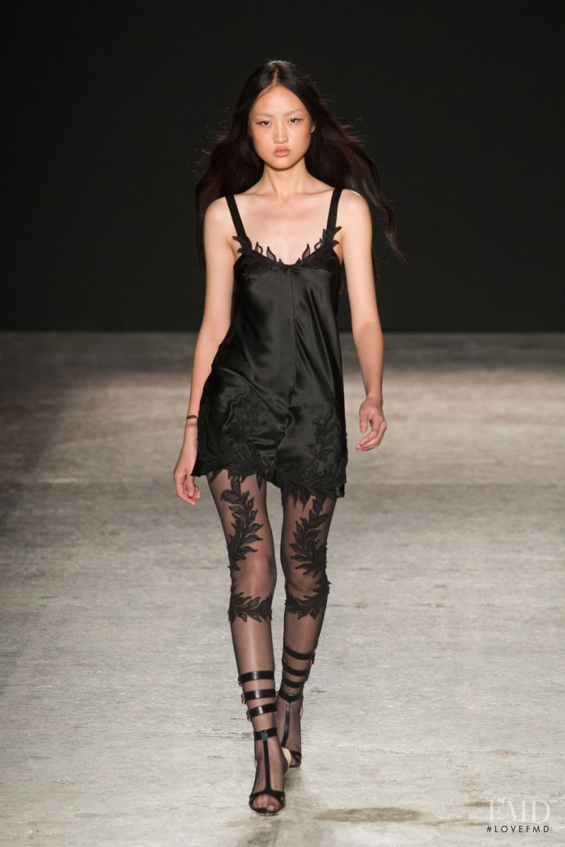Jing Wen featured in  the Francesco Scognamiglio fashion show for Spring/Summer 2015