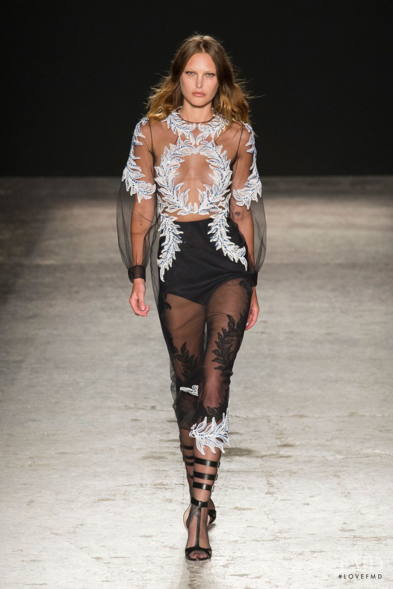 Catherine McNeil featured in  the Francesco Scognamiglio fashion show for Spring/Summer 2015