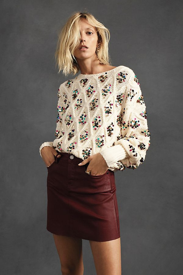 Anja Rubik featured in  the Anthropologie The Party Shop catalogue for Winter 2019