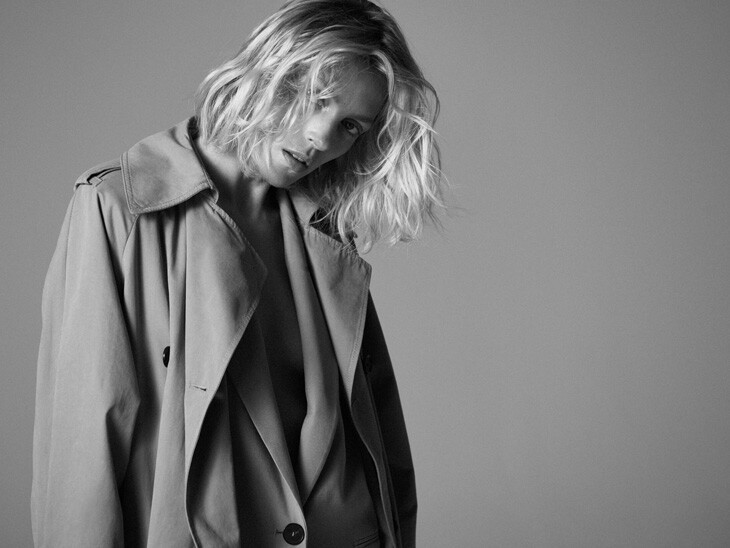 Anja Rubik featured in  the Zara advertisement for Autumn/Winter 2020