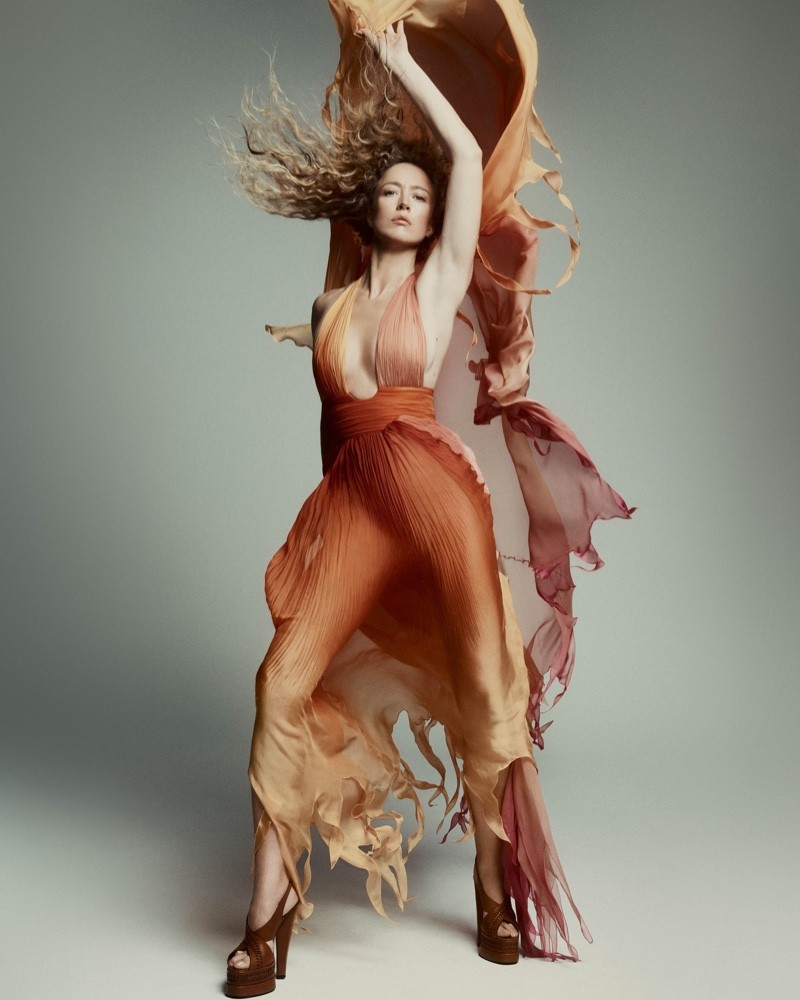 Raquel Zimmermann featured in  the Roberto Cavalli advertisement for Spring/Summer 2024