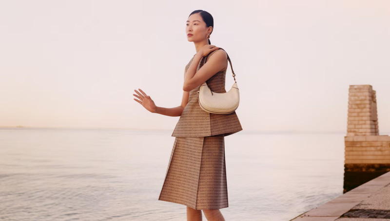 Chu Wong featured in  the Tory Burch advertisement for Autumn/Winter 2024