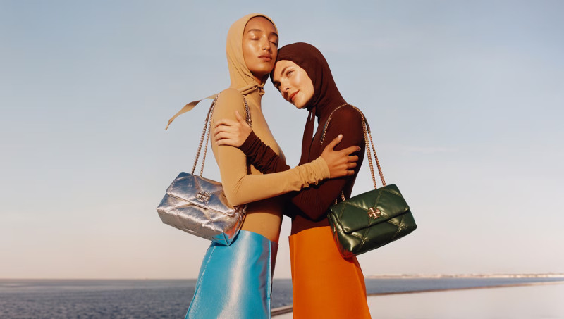 Mona Tougaard featured in  the Tory Burch advertisement for Autumn/Winter 2024