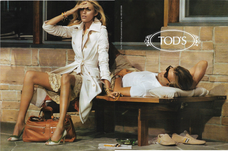 Anja Rubik featured in  the Tod\'s advertisement for Spring/Summer 2006