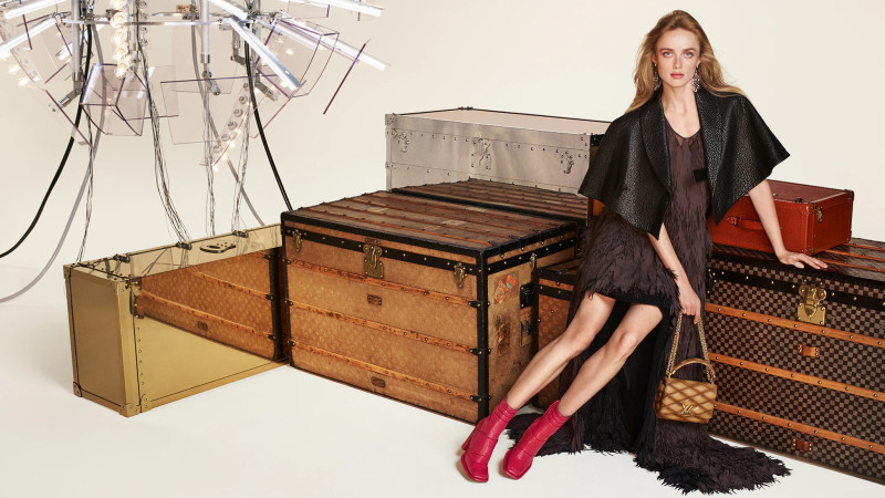 Rianne Van Rompaey featured in  the Louis Vuitton advertisement for Autumn/Winter 2024