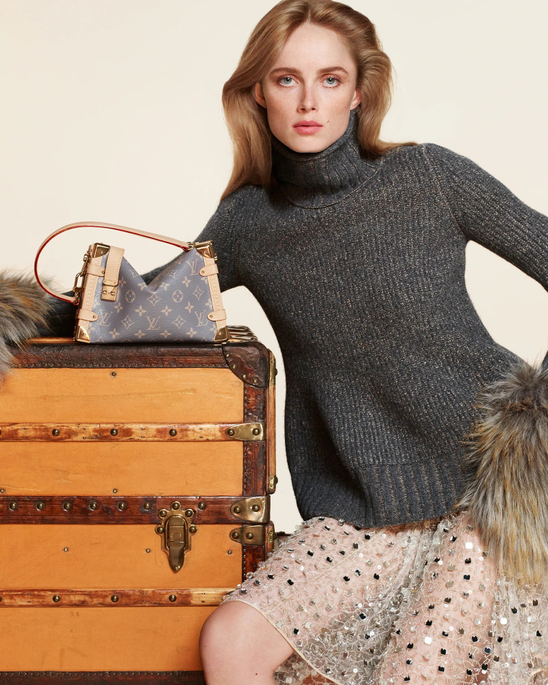Rianne Van Rompaey featured in  the Louis Vuitton advertisement for Autumn/Winter 2024