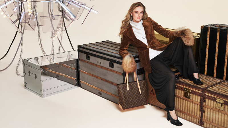 Rianne Van Rompaey featured in  the Louis Vuitton advertisement for Autumn/Winter 2024