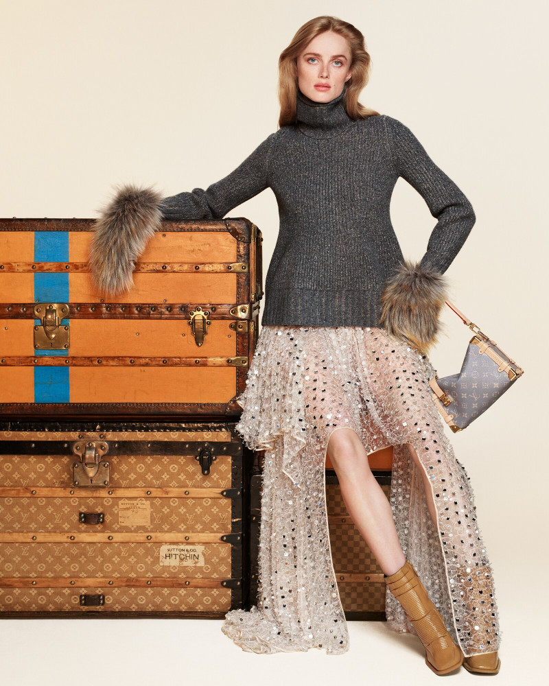 Rianne Van Rompaey featured in  the Louis Vuitton advertisement for Autumn/Winter 2024