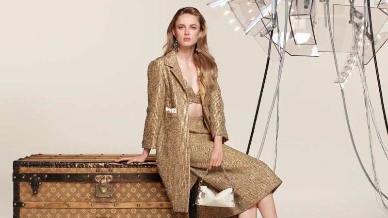 Rianne Van Rompaey featured in  the Louis Vuitton advertisement for Autumn/Winter 2024