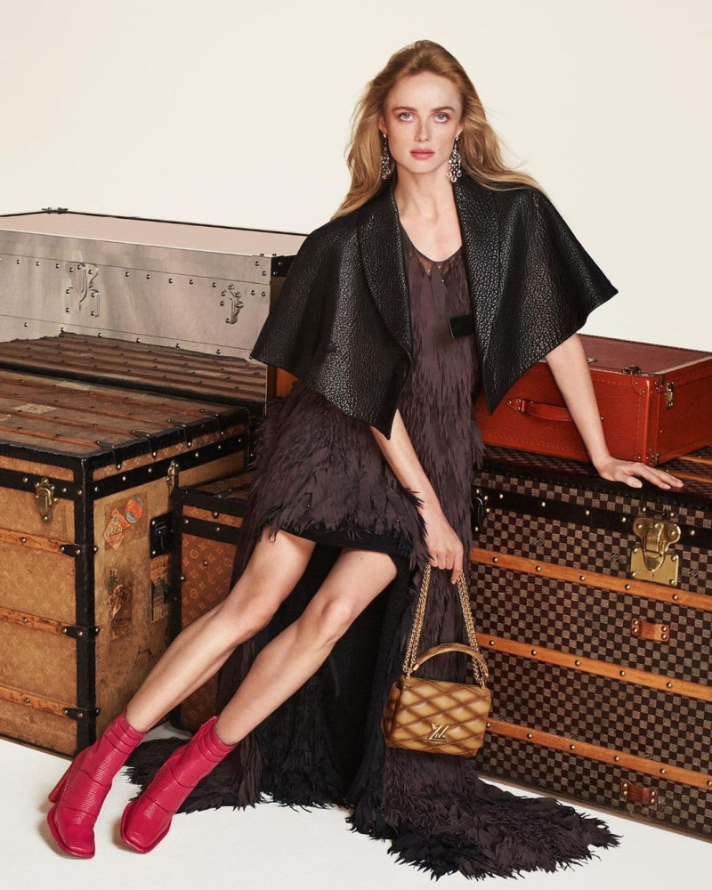 Rianne Van Rompaey featured in  the Louis Vuitton advertisement for Autumn/Winter 2024