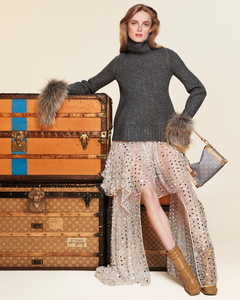 Rianne Van Rompaey featured in  the Louis Vuitton advertisement for Autumn/Winter 2024
