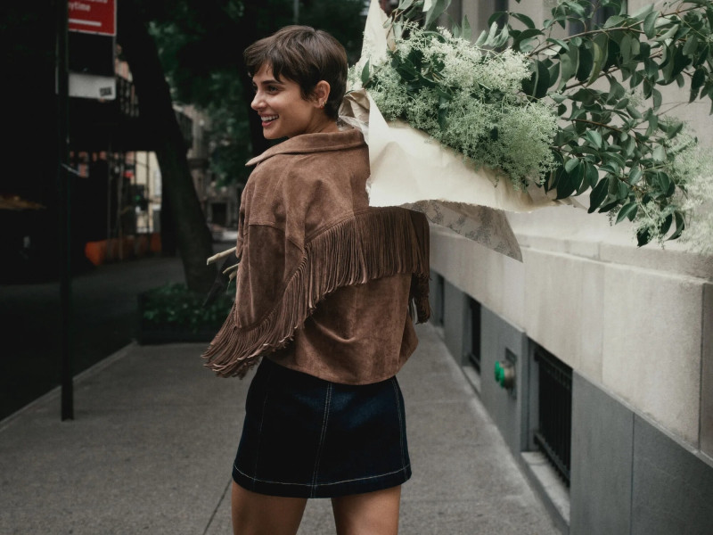 Taylor Hill featured in  the Anthropologie advertisement for Autumn/Winter 2024