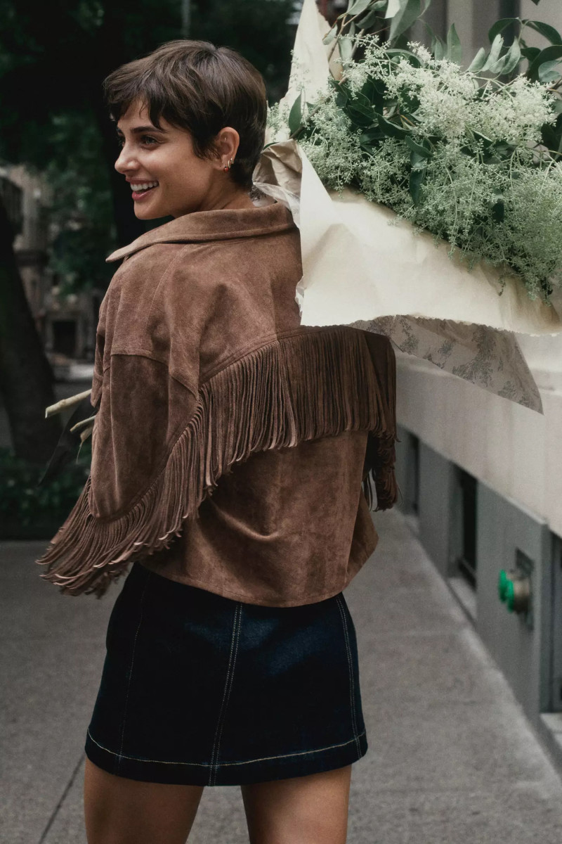 Taylor Hill featured in  the Anthropologie advertisement for Autumn/Winter 2024