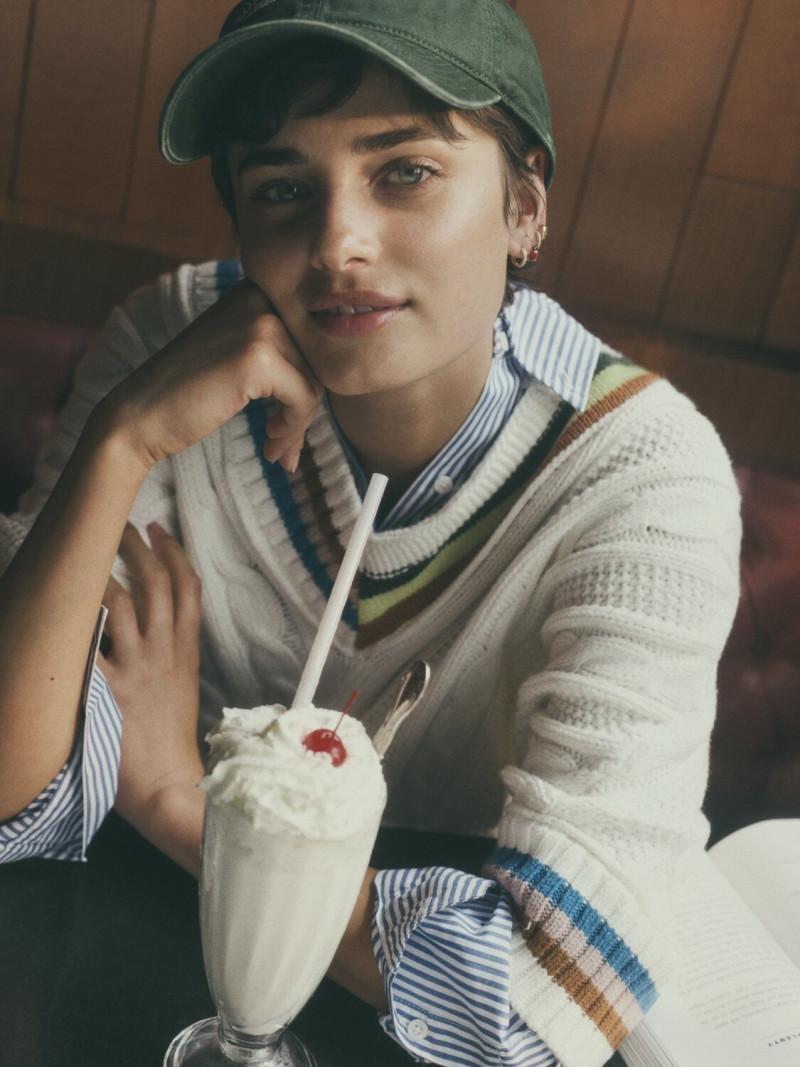 Taylor Hill featured in  the Anthropologie advertisement for Autumn/Winter 2024