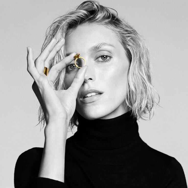 Anja Rubik featured in  the Mene advertisement for Spring/Summer 2018