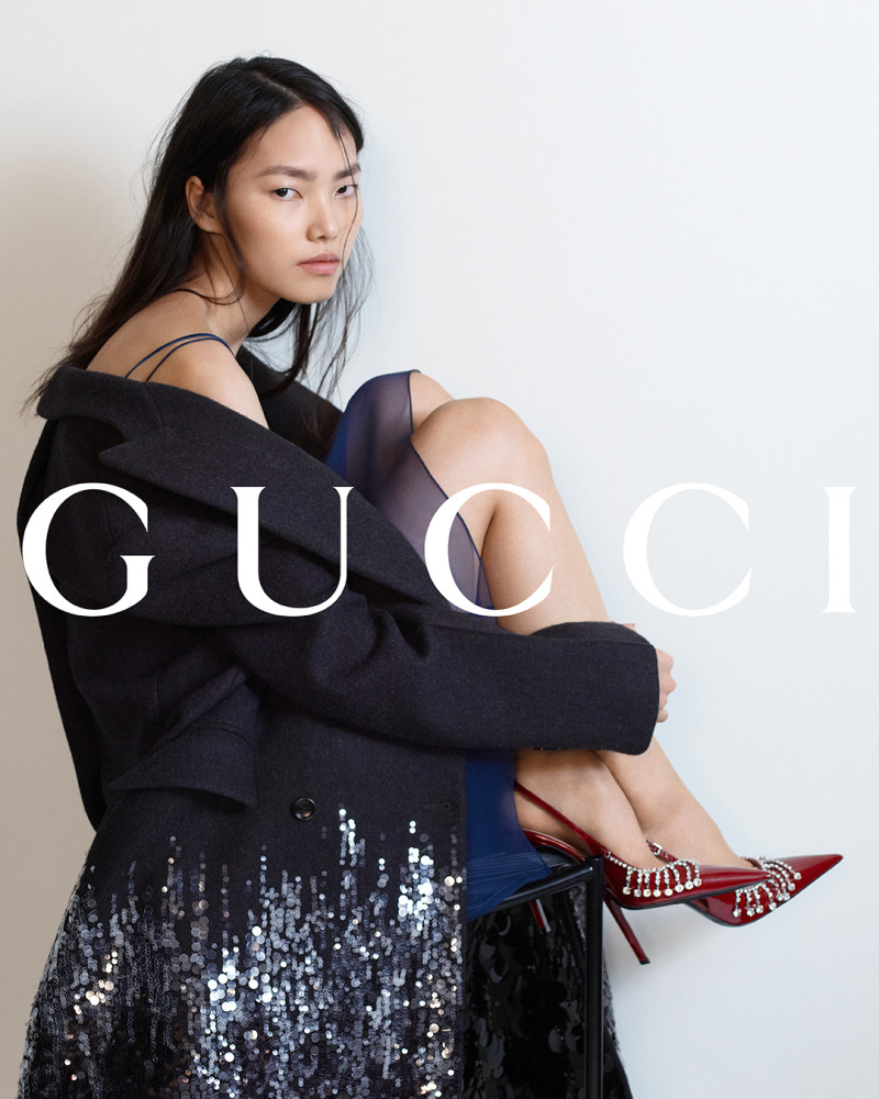 Jiahui Zhang featured in  the Gucci advertisement for Autumn/Winter 2024