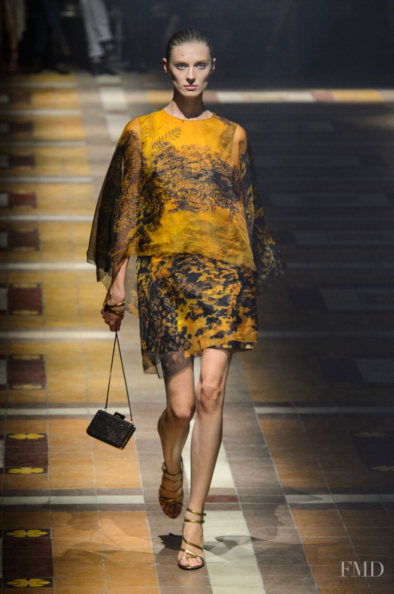 Olga Sherer featured in  the Lanvin fashion show for Spring/Summer 2015