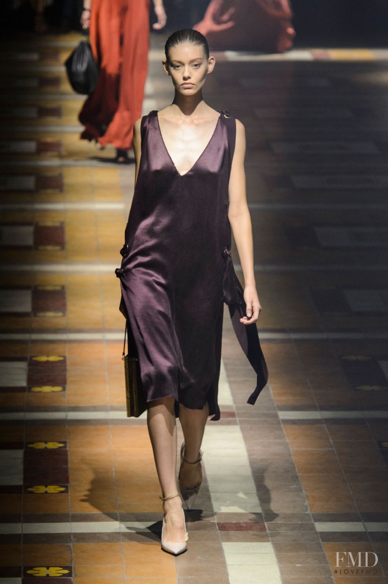 Ondria Hardin featured in  the Lanvin fashion show for Spring/Summer 2015