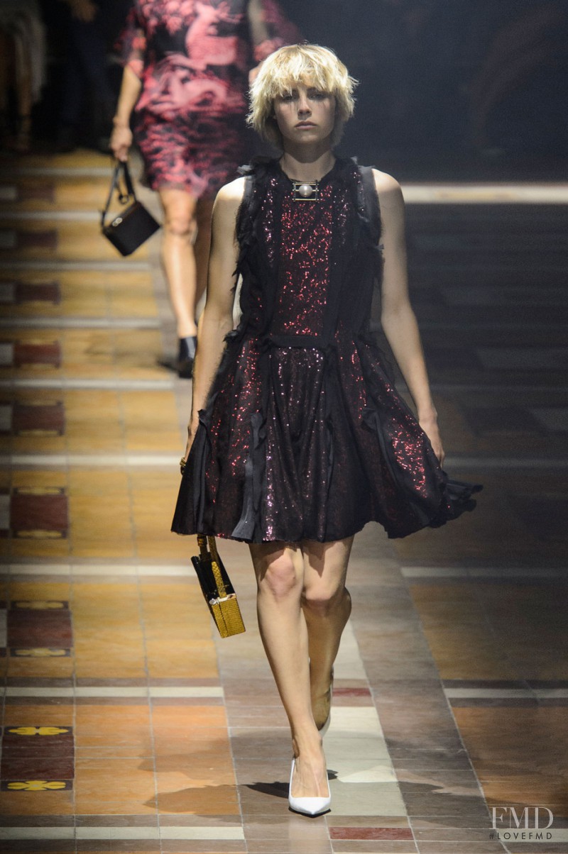 Edie Campbell featured in  the Lanvin fashion show for Spring/Summer 2015