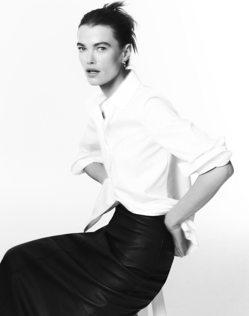 Conie Vallese featured in  the Lafayette 148 New York advertisement for Autumn/Winter 2024