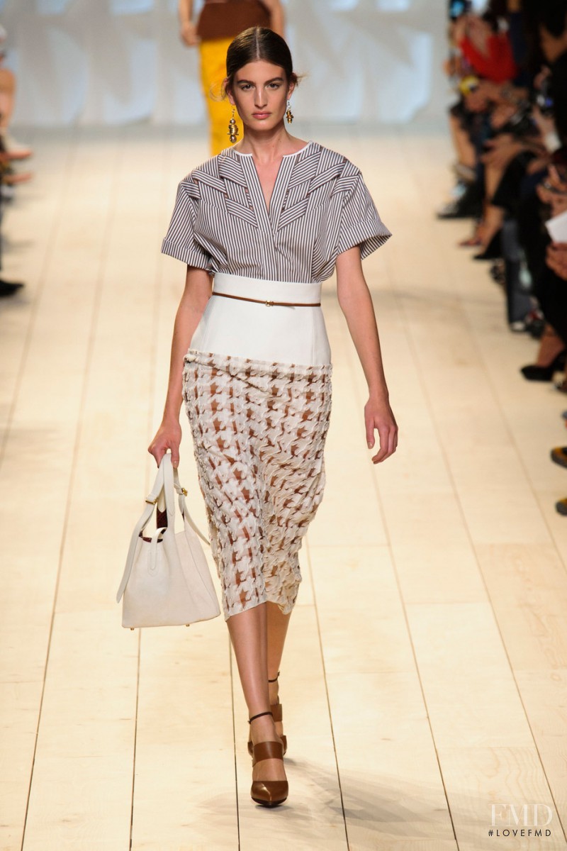 Elodia Prieto featured in  the Nina Ricci fashion show for Spring/Summer 2015