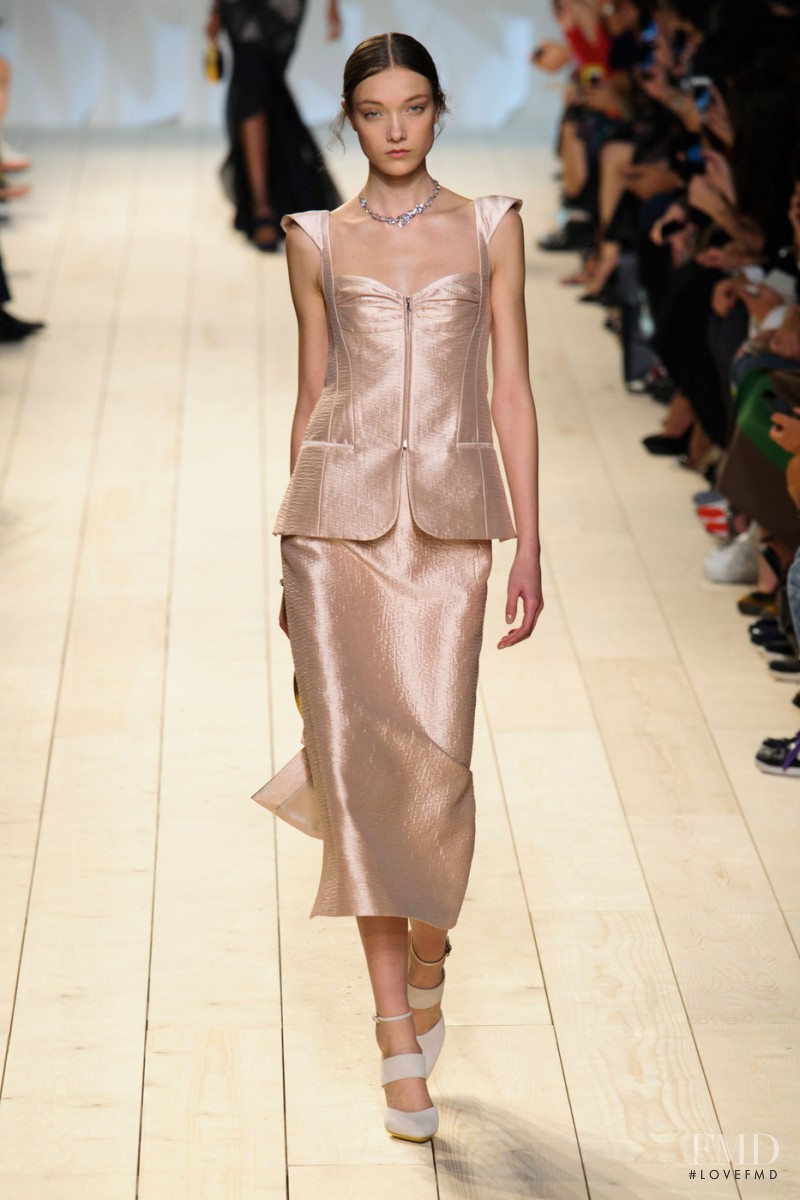 Yumi Lambert featured in  the Nina Ricci fashion show for Spring/Summer 2015