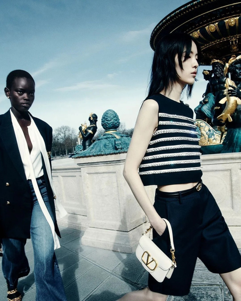 Dara Gueye featured in  the Valentino advertisement for Fall 2024