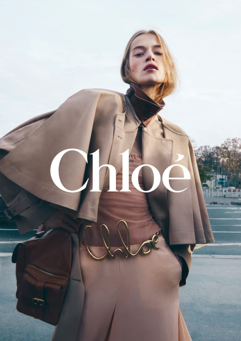 Jessica Miller featured in  the Chloe advertisement for Autumn/Winter 2024