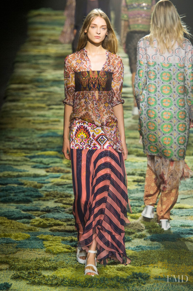 Daga Ziober featured in  the Dries van Noten fashion show for Spring/Summer 2015