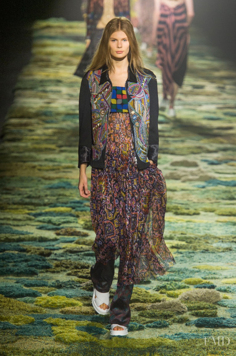 Alexandra Elizabeth Ljadov featured in  the Dries van Noten fashion show for Spring/Summer 2015