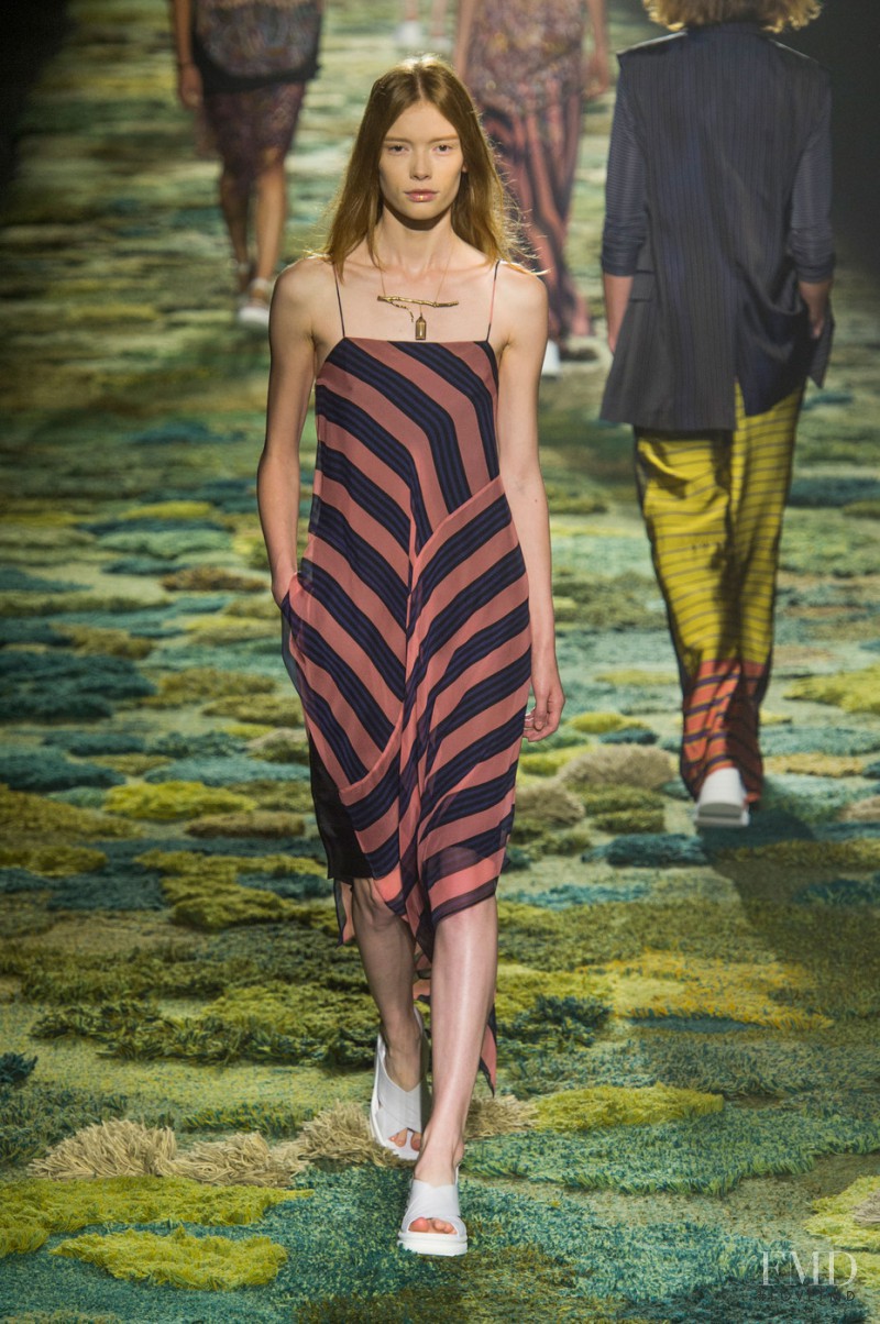 Julia Hafstrom featured in  the Dries van Noten fashion show for Spring/Summer 2015
