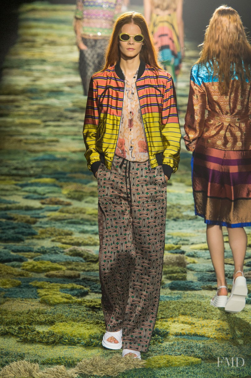 Irina Kravchenko featured in  the Dries van Noten fashion show for Spring/Summer 2015