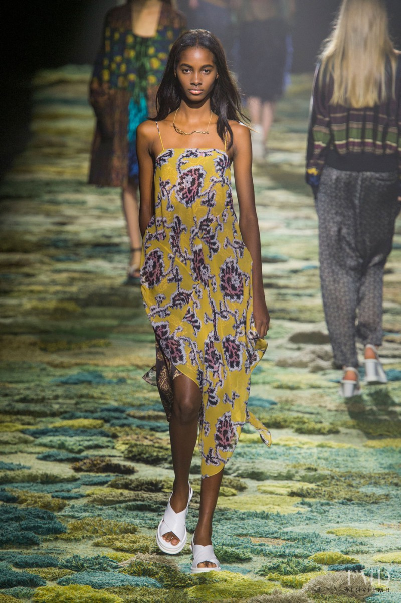 Tami Williams featured in  the Dries van Noten fashion show for Spring/Summer 2015