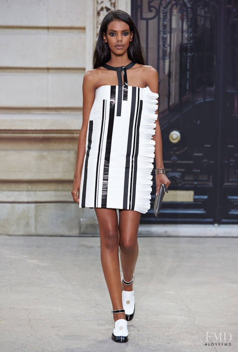 Grace Mahary featured in  the Chanel fashion show for Spring/Summer 2015