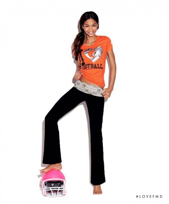 Chanel Iman featured in  the Victoria\'s Secret PINK NFL Collection First Round Picks!  catalogue for Autumn/Winter 2011