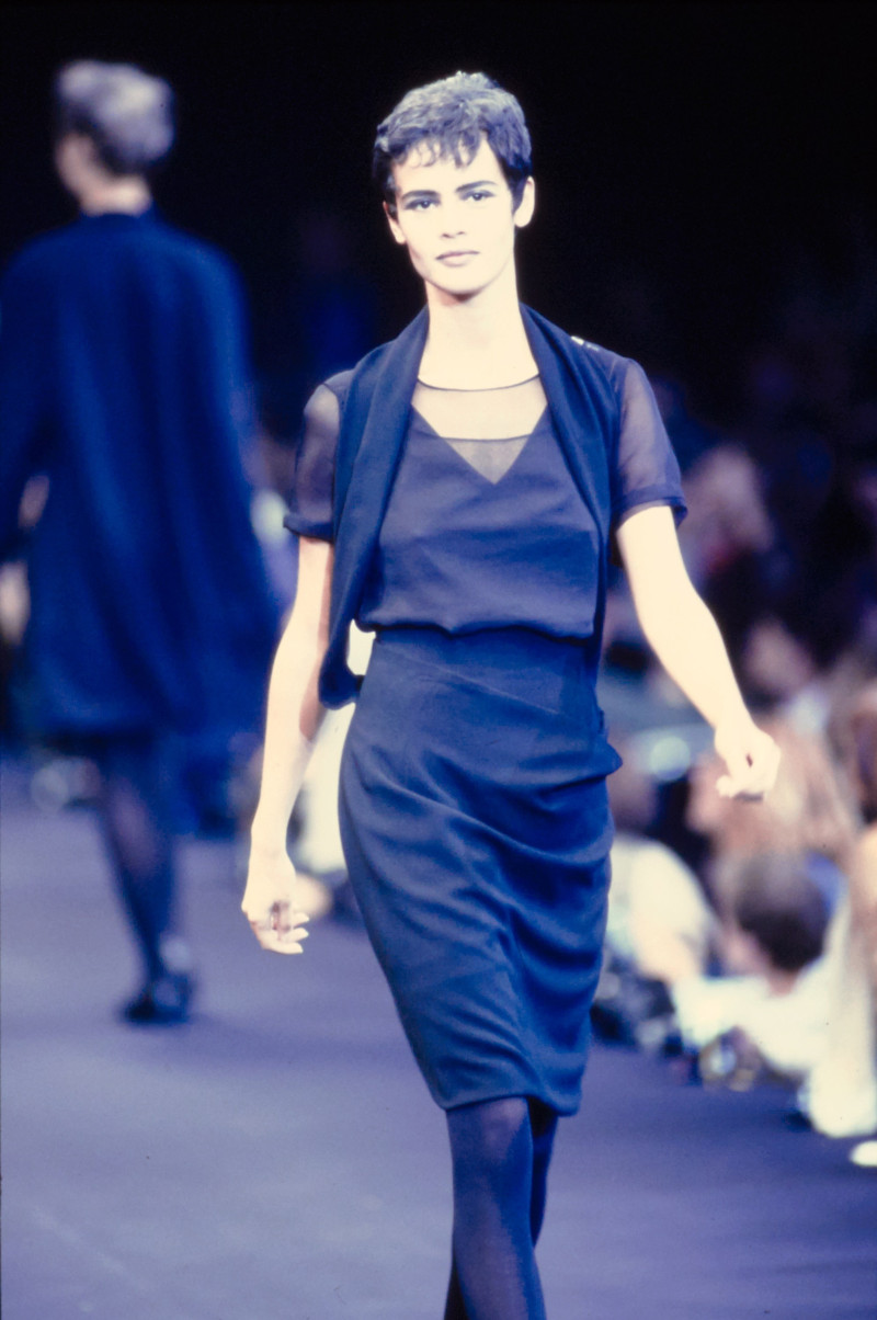 Nadege du Bospertus featured in  the Comme Des Garcons fashion show for Spring/Summer 1991