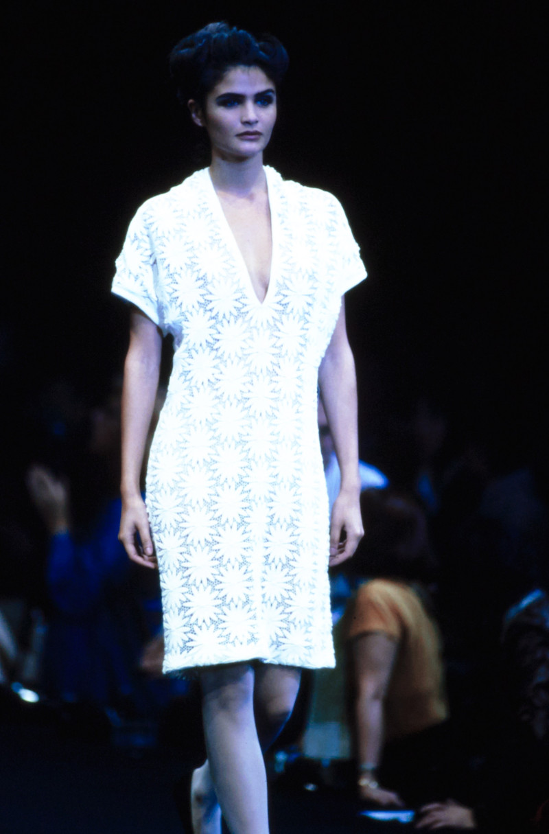 Helena Christensen featured in  the Comme Des Garcons fashion show for Spring/Summer 1991