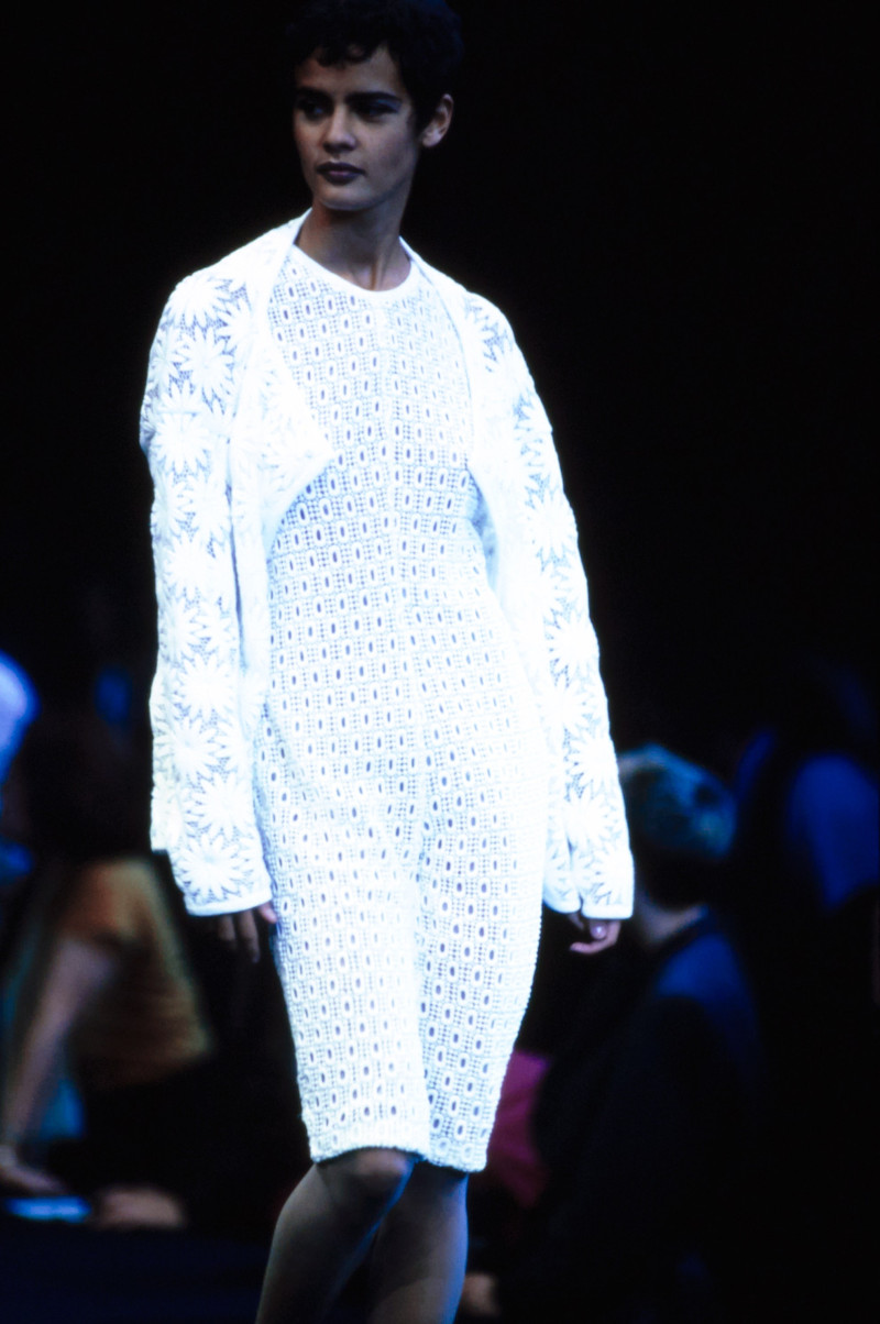 Nadege du Bospertus featured in  the Comme Des Garcons fashion show for Spring/Summer 1991