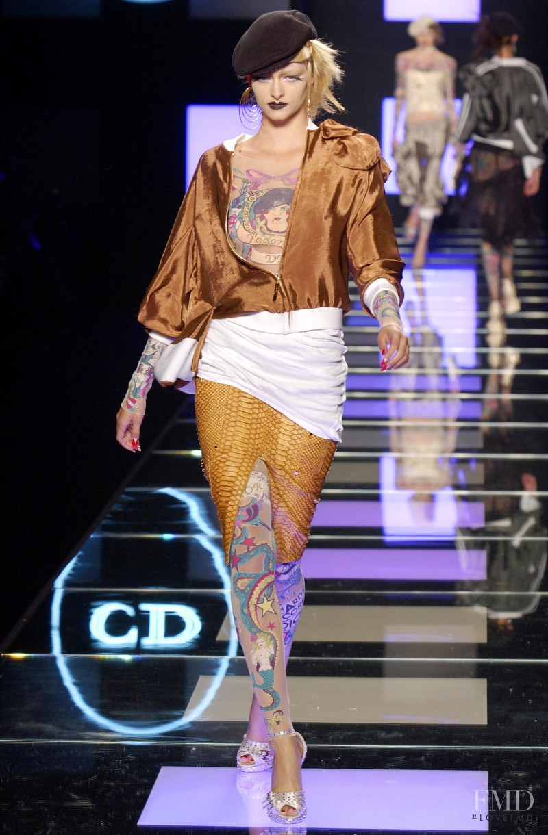 Nadine Strittmatter featured in  the Christian Dior fashion show for Spring/Summer 2004