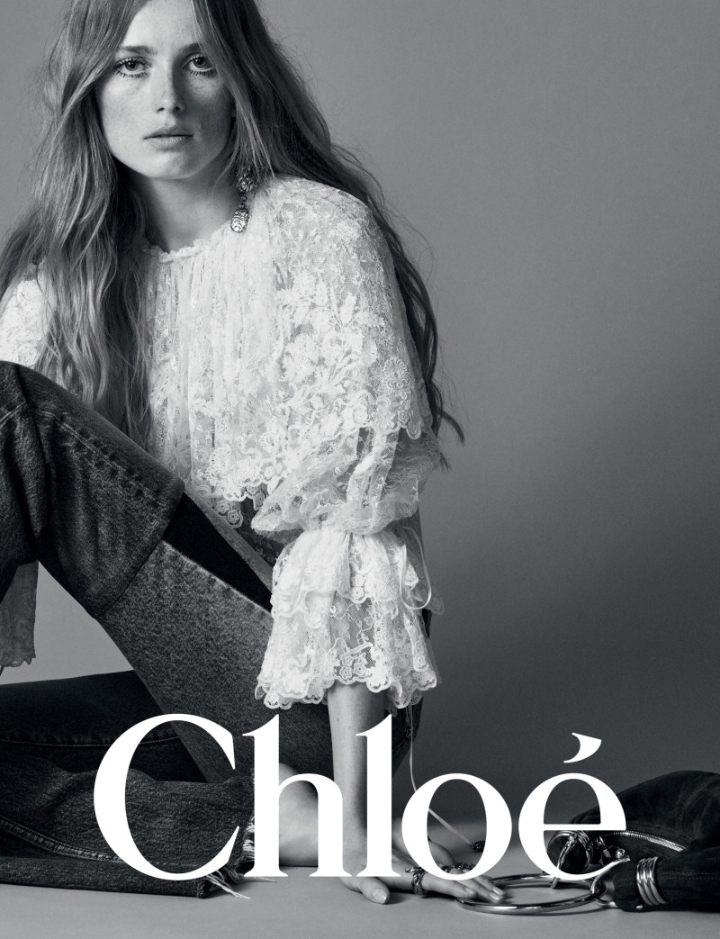 Rianne Van Rompaey featured in  the Chloe advertisement for Winter 2024