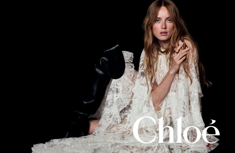 Rianne Van Rompaey featured in  the Chloe advertisement for Winter 2024