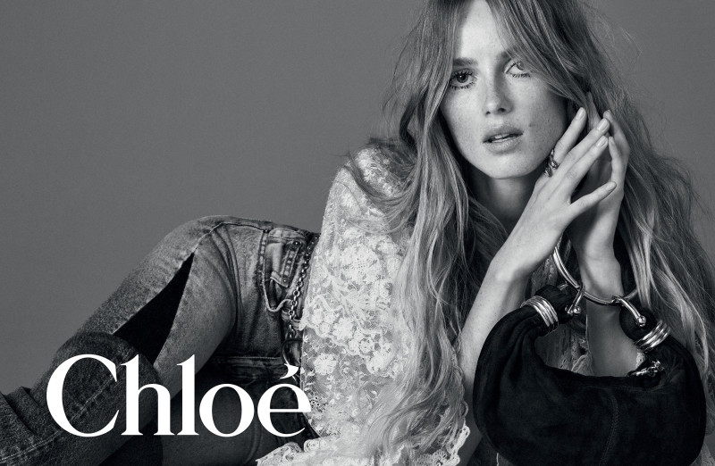 Rianne Van Rompaey featured in  the Chloe advertisement for Winter 2024