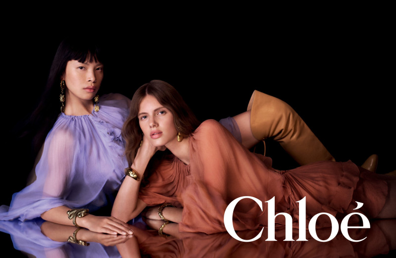 Diane Chiu featured in  the Chloe advertisement for Winter 2024