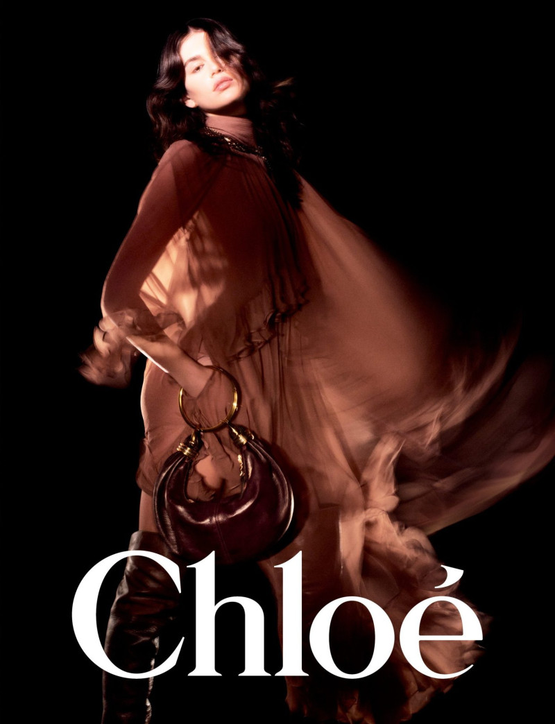 Kaia Gerber featured in  the Chloe advertisement for Winter 2024